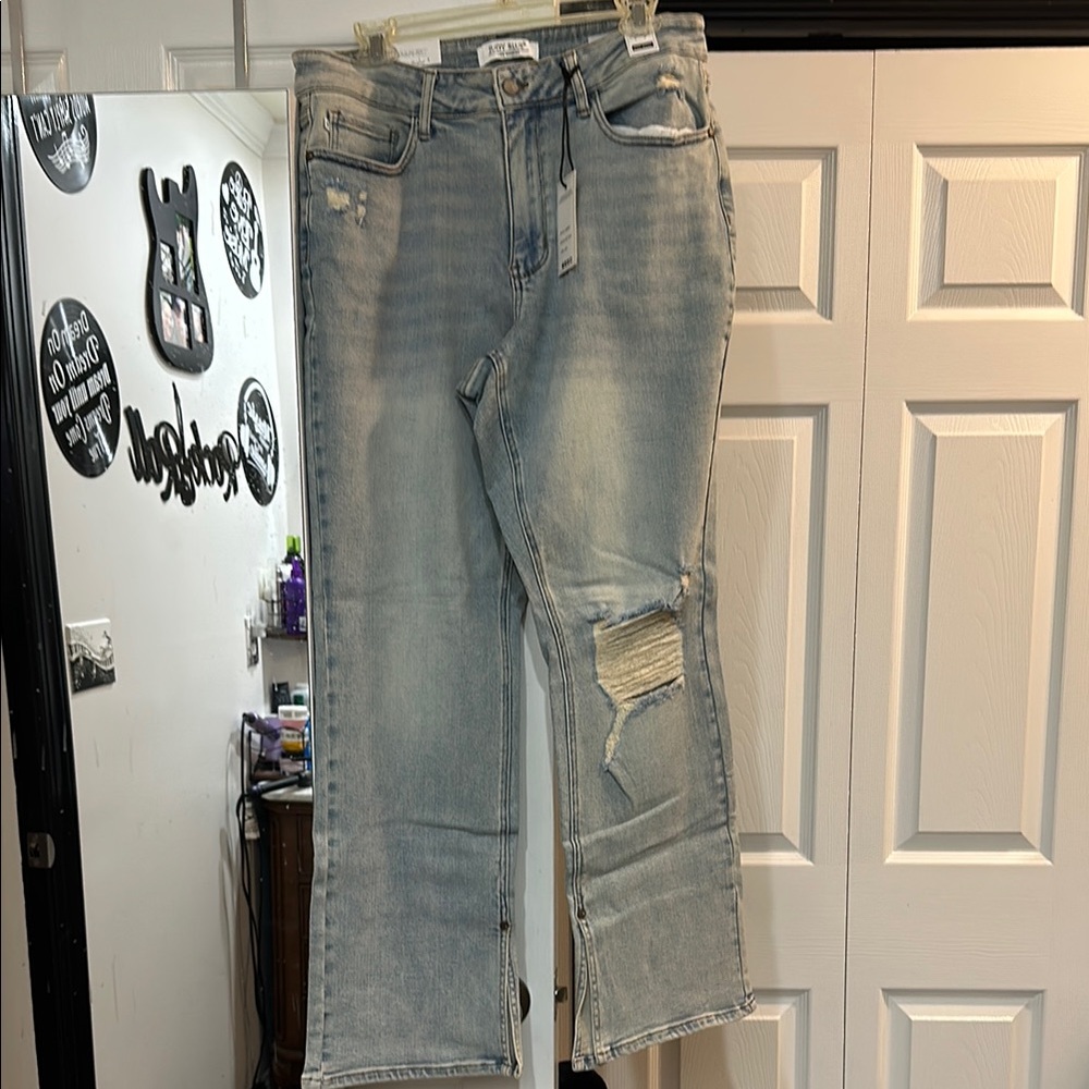 Judy Blue Light Blue Distressed Women's Jeans